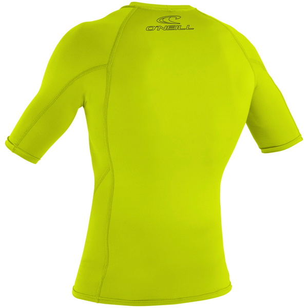 2026 O'Neill Basic Skins Short Sleeve Crew Rash Vest 3341 - Lime